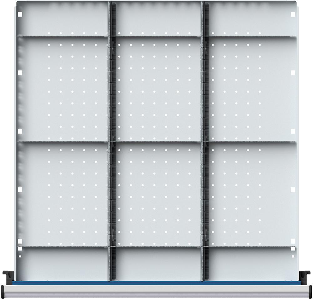 Schubladeneinteilungssatzfür FH 180mm 1/3 Teilung f.Schublade B600xT600mm Schubladeneinteilungssatzfür FH 180mm 1/3 Teilung f.Schublade B600xT600mm