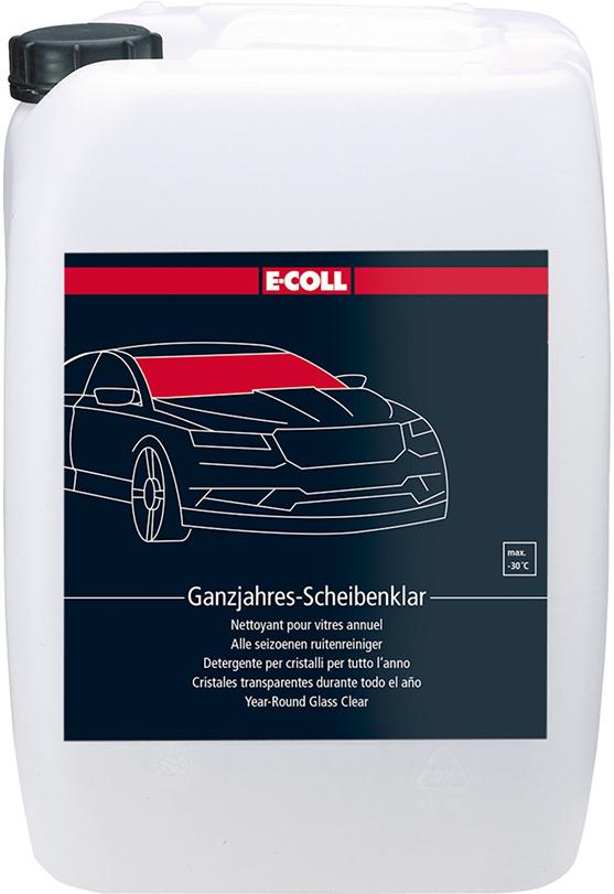 E-COLL Ganzjahres-Scheibenklar silikonfrei Frostschutz bis -30°C 20l Kanister