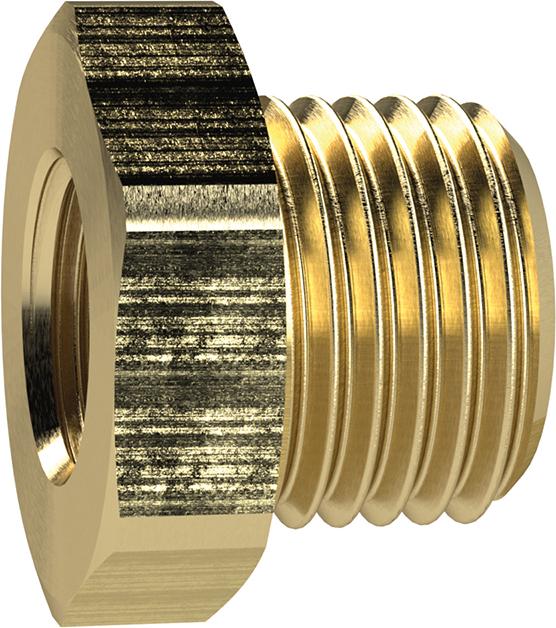 Reduziernippel kurz, Messing, AG G1/2" , IG G1/4", RIEGLER Reduziernippel kurz, Messing, AG G1/2" , IG G1/4", RIEGLER