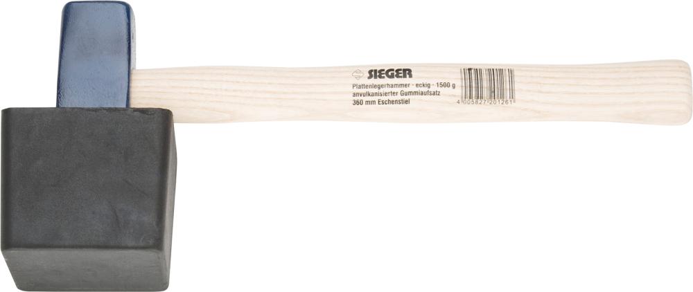 Plattenlegerhammer 1500g eckig Idealspaten Sieger
