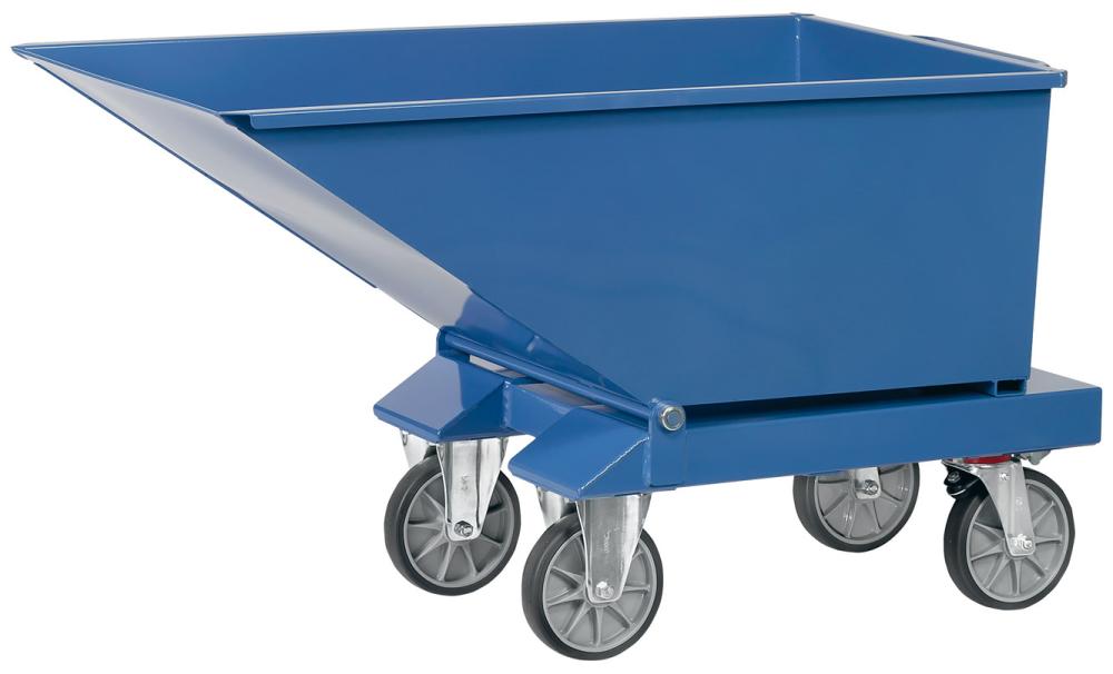 Muldenkipper 250l B713xT1359xH780 mm RAL 5007 Tragkraft 750kg Muldenkipper 250l B713xT1359xH780 mm RAL 5007 Tragkraft 750kg