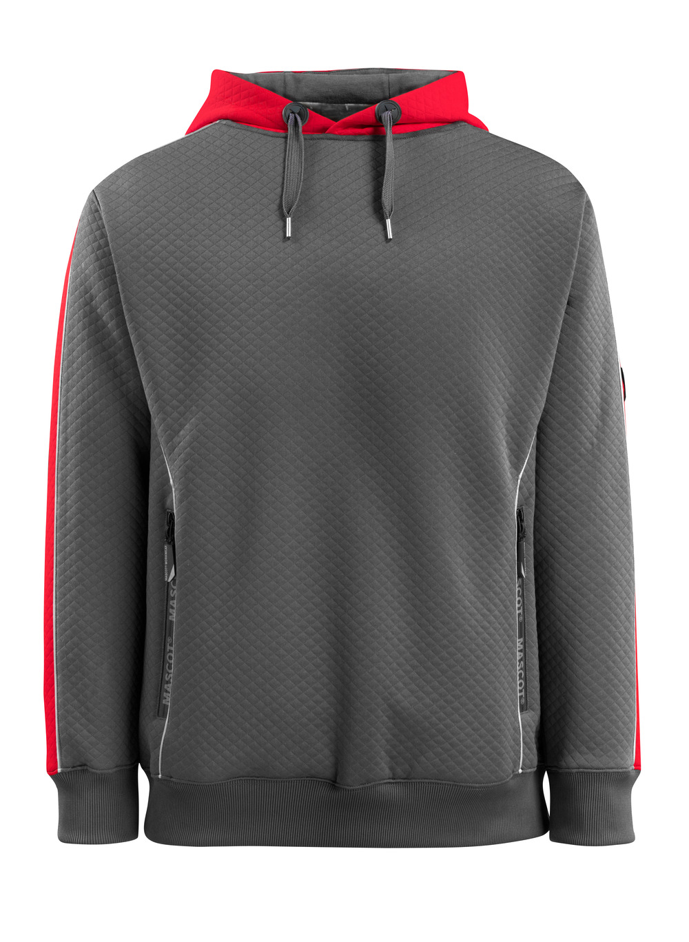 MASCOT® Motril Kapuzensweatshirt Größe 2XL, dunkelanthrazit/hi-vis rot