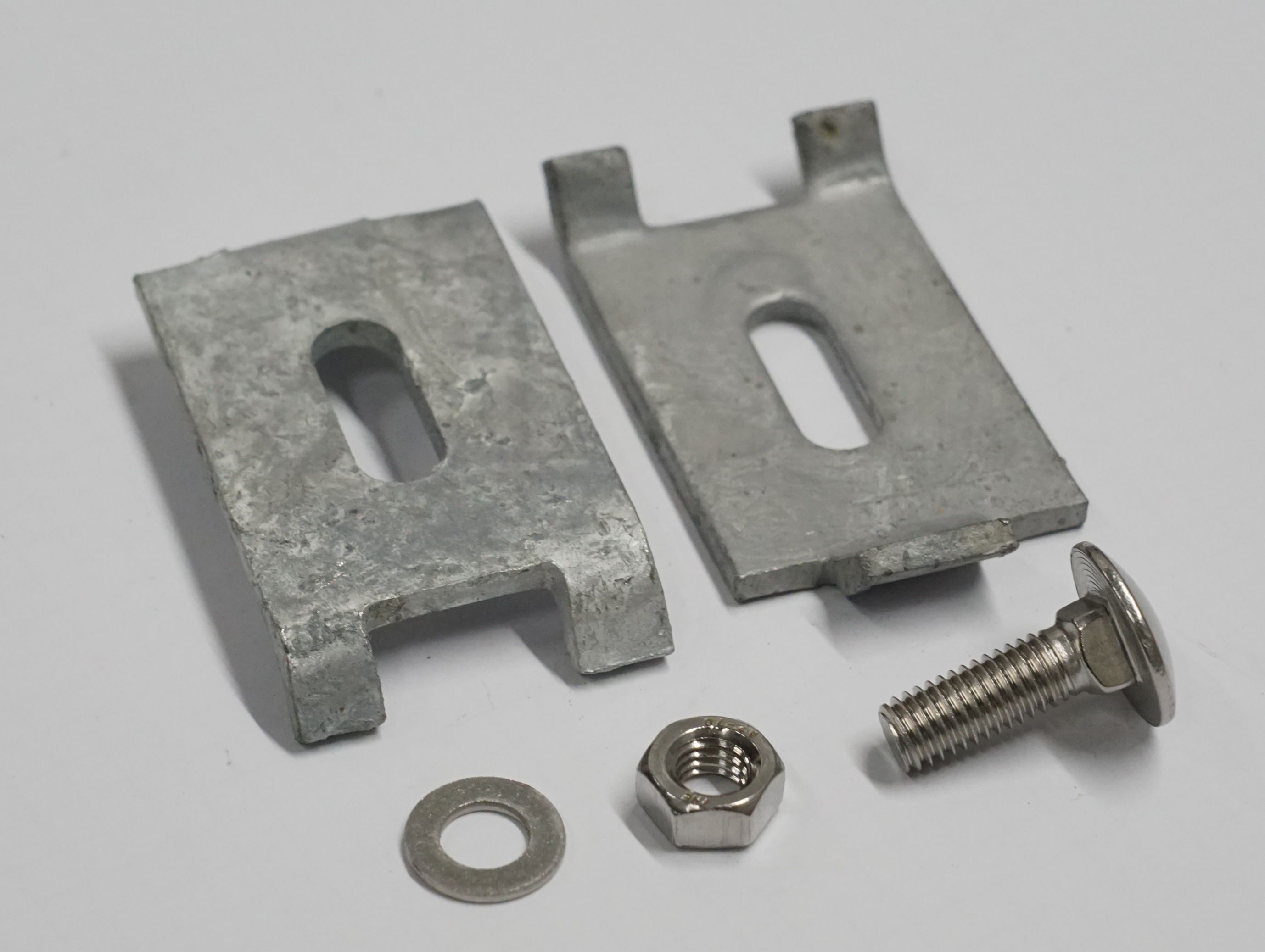 Artikelhauptbild Eckverbinder feuerverzinkt, Set mit Schraube und Mutter