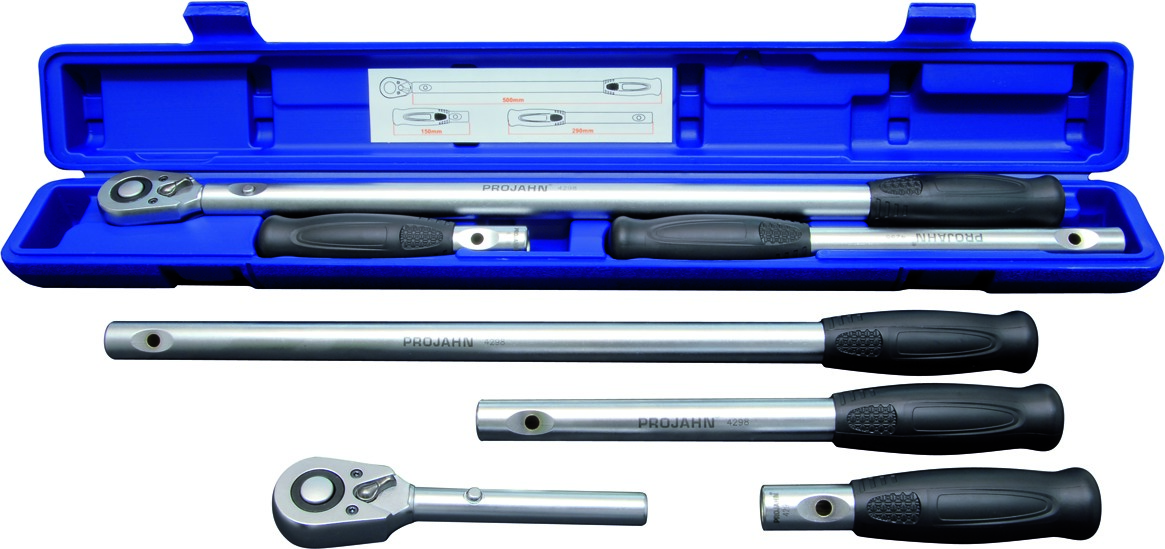 Artikelhauptbild 1/2" Umschaltknarre verlaengerbar 4tlg