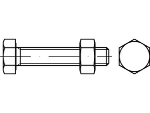 6kt.-schraubengarn. SB ISO 4017 8.8 CE Mu M 10 x 100 galv. verzinkt, SB nach EN 15048 gal Zn S normal