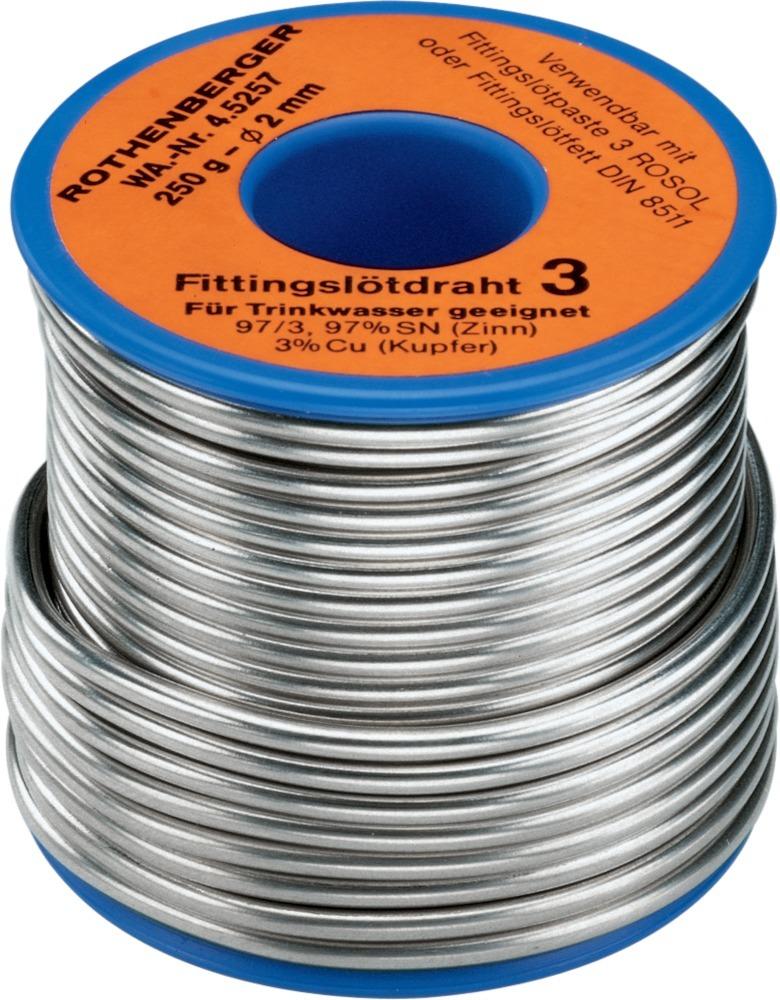 Fittingslot D. 3 mm Nr.4.5255 250g Rothenber.Rothenberger Fittingslot D. 3 mm Nr.4.5255 250g Rothenber.Rothenberger