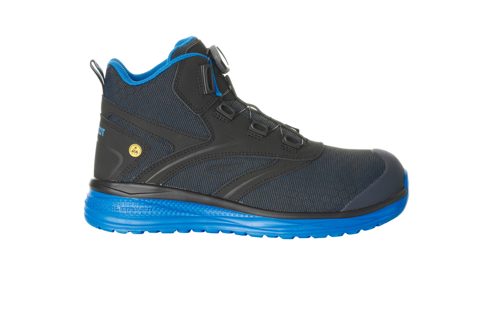 Produktfoto Sicherheitsstiefel S1P mit BOA® Sicherheitsstiefelette S1P Sicherheitsschuhe Größe 36, schwarz/kornblau