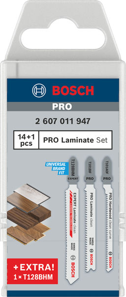 Bosch PRO Laminat-Set 15-tlg. Produktbild Verpackung