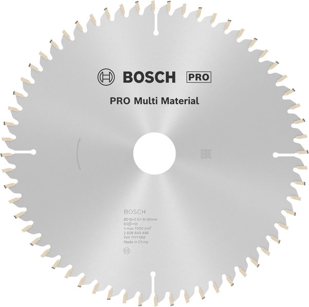 Produktbild PRO Multi Material Kreissägeblatt, 216 x 2,5 x 30 mm, T60