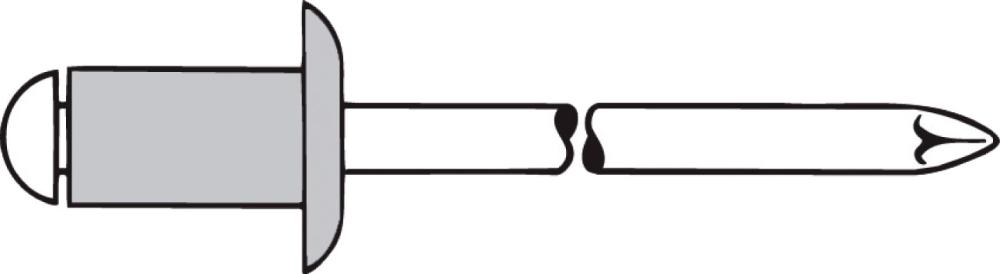 Blindniet Alu/Stahl Flachrundkopf 2,4x4mm GESIPA Blindniet Alu/Stahl Flachrundkopf 2,4x4mm GESIPA