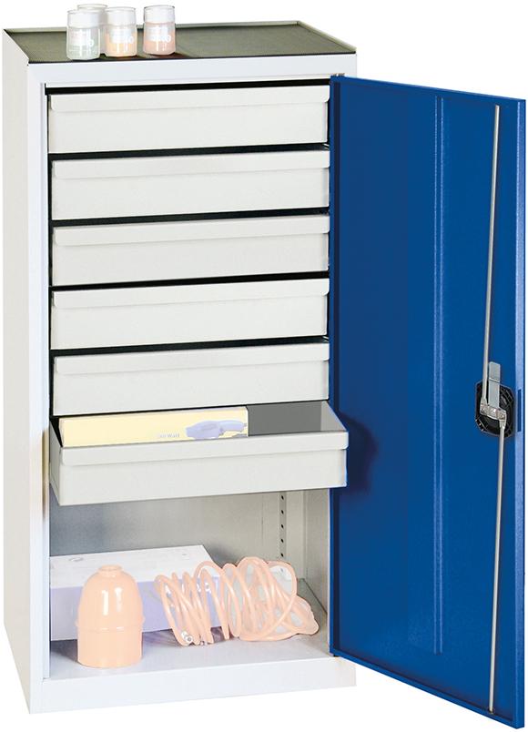 Werkzeugschrank S2000 RAL 7035/5010 6 Schubladen 100 mm Werkzeugschrank S2000 RAL 7035/5010 6 Schubladen 100 mm