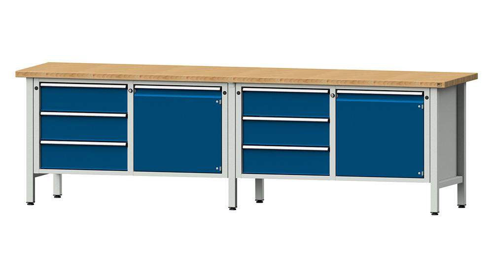 Kastenwerkb. 2800 106 V 40 mm, 840 mm 7035/5010 Kastenwerkb. 2800 106 V 40 mm, 840 mm 7035/5010