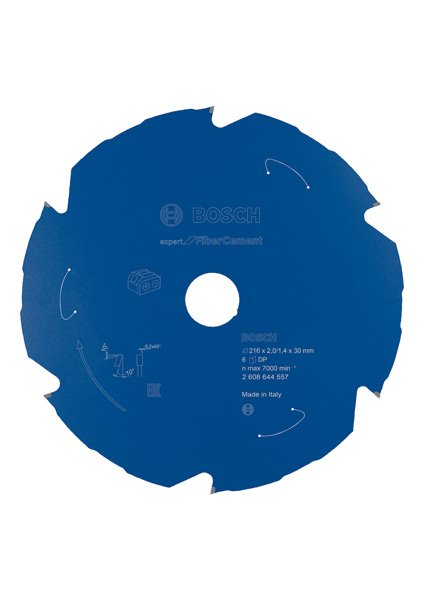 Kreissägeblatt für Akkusägen Expert for Fibre Cement, 216 x 2/1,4 x 30, T6