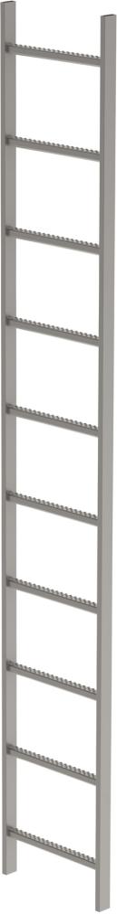 Schachtleiter 10 Sprossen L 2,80 m B440 mm LW 300 mm Edelstahl V4A Schachtleiter 10 Sprossen L 2,80 m B440 mm LW 300 mm Edelstahl V4A