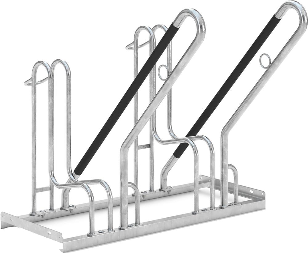 Fahrrad-Anlehnparker einseitig, verzinkt L 1000 mm, 2 Plätze Fahrrad-Anlehnparker einseitig, verzinkt L 1000 mm, 2 Plätze