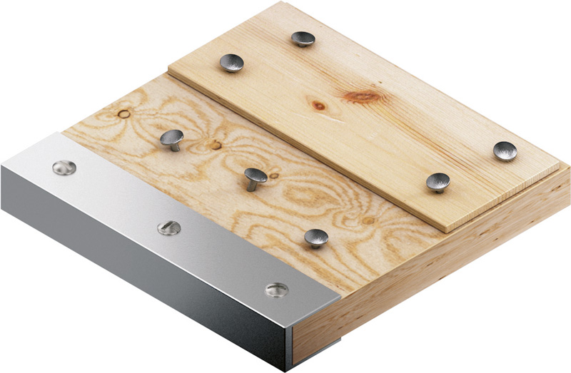 Holz mit Metall Material-Symbol