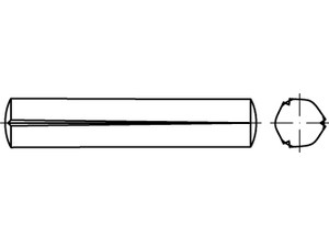 Kegelkerbstifte ISO 8744 1.4305 2 x 10 rostfrei A 1 S normal
