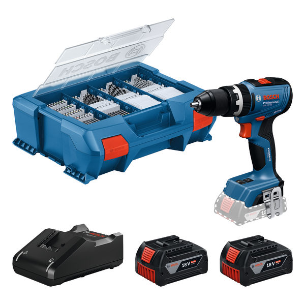 Akku-Schlagbohrschauber GSB 18V-65, 2 x Akku GBA 18V 4.0Ah, L-Case Pick & Click