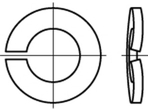 Federringe DIN 128 1.4310 A 10 rostfrei K normal