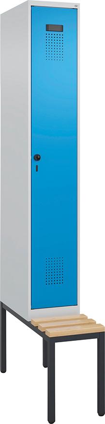 Spind Evolo PLUS 1 Abteil H2120xB300xT815mm RAL7035/RAL5012 /P1G/7021 Spind Evolo PLUS 1 Abteil H2120xB300xT815mm RAL7035/RAL5012 /P1G/7021