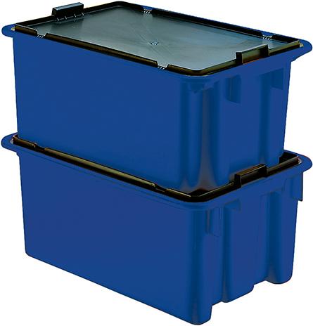 Drehstapelbehälter 45 l B600xT400xH250 mm blau LA-KA-PE Drehstapelbehälter 45 l B600xT400xH250 mm blau LA-KA-PE