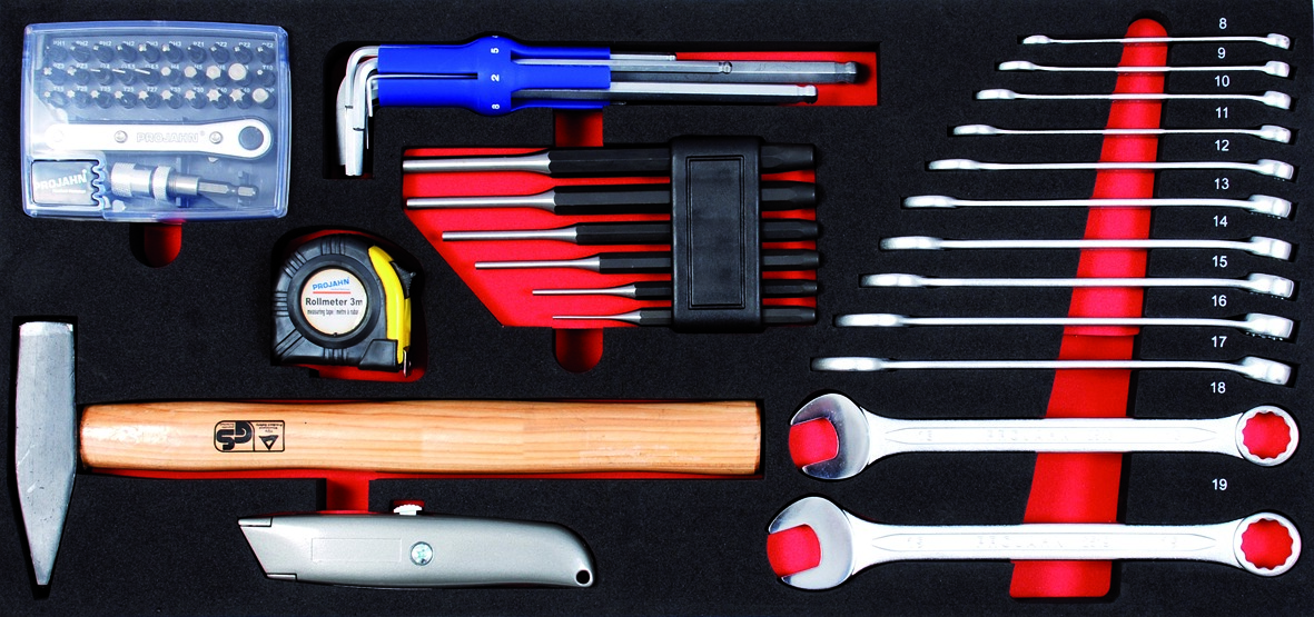 Artikelhauptbild Schlüssel und Werkzeug Einlage 49tlg zu Werkzeugkoffer 5902