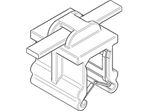 Befestigungsbinder ART 82523 Befestigungsbinder m. Edgeclip PA66HS schwarz 4,6 x 150 O-Q S normal