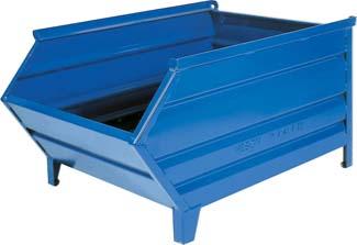 Lagersichtbehälter B1000/800xT500xH600 mm Nutzlast 1t Auflast 4t RAL5010 Lagersichtbehälter B1000/800xT500xH600 mm Nutzlast 1t Auflast 4t RAL5010