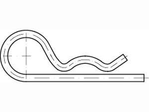 Federstecker DIN 11024 ähnl. DIN 11024 A 2 DrahtØ 2 einfach S normal