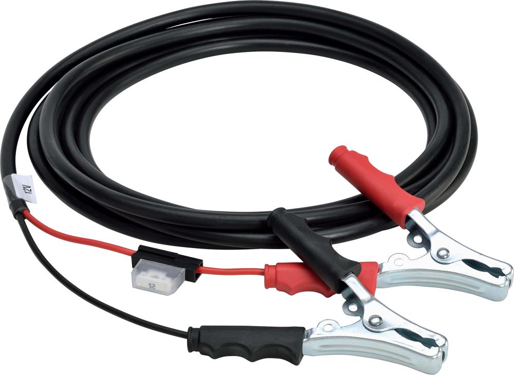 Anschlusskabel 4 m kpl. mit Polklemmen, und Sicherung 25 A Anschlusskabel 4 m kpl. mit Polklemmen, und Sicherung 25 A
