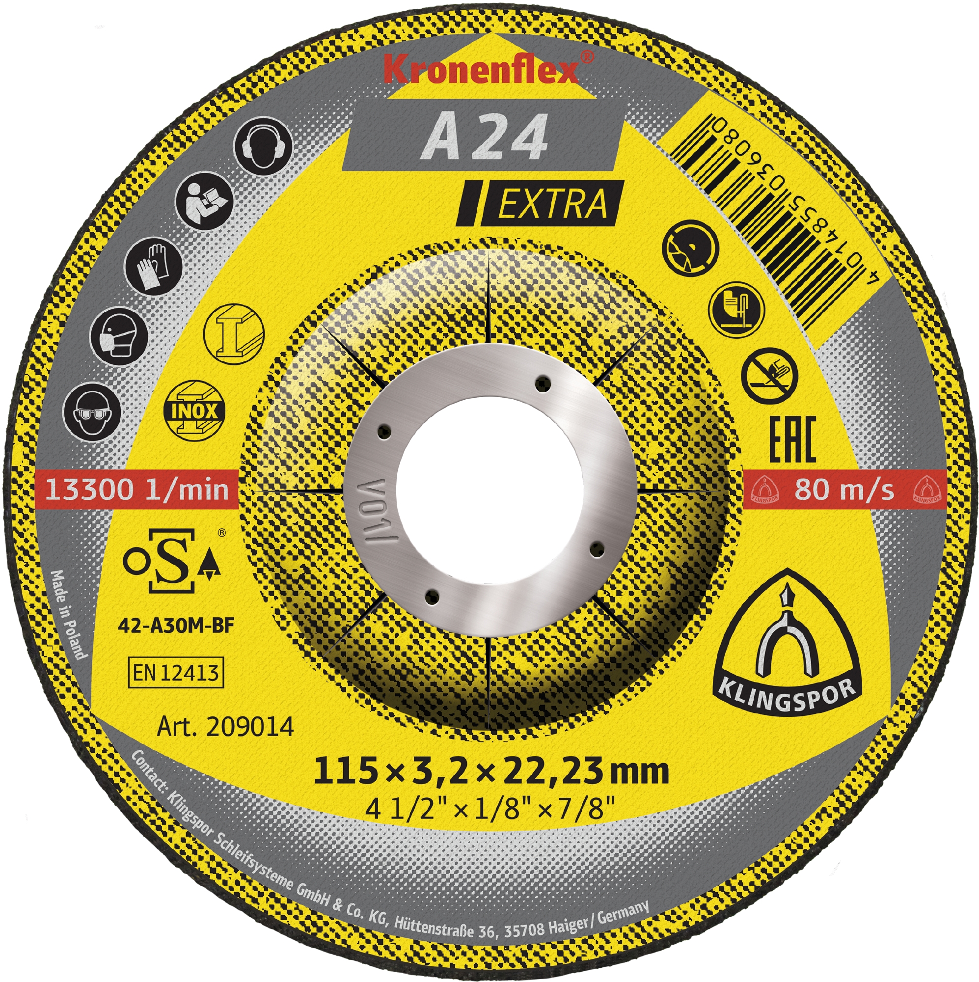 Produkt A 24 EX Trennscheiben, 115 x 3,2 x 22,23 mm gekröpft