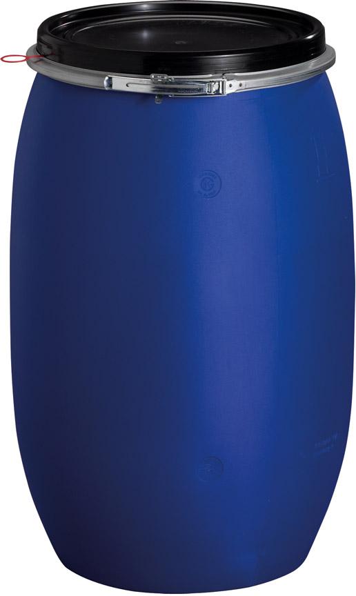 Weithalsfass 120 l blau D490xH800 mm Öffnung D395 mm Weithalsfass 120 l blau D490xH800 mm Öffnung D395 mm