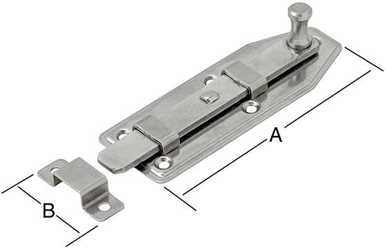 Fensterriegel gerade 80X30mm,Est (V2A) VORMANN Fensterriegel gerade 80X30mm,Est (V2A) VORMANN
