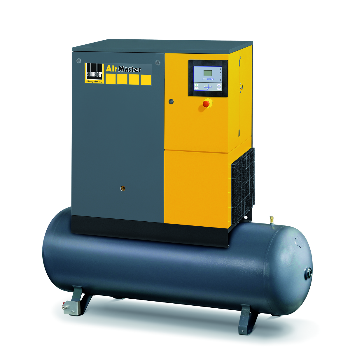 Artikelhauptbild Stationärer Schraubenkompressor AirMaster Professional mit Kältetrockner auf Behälter