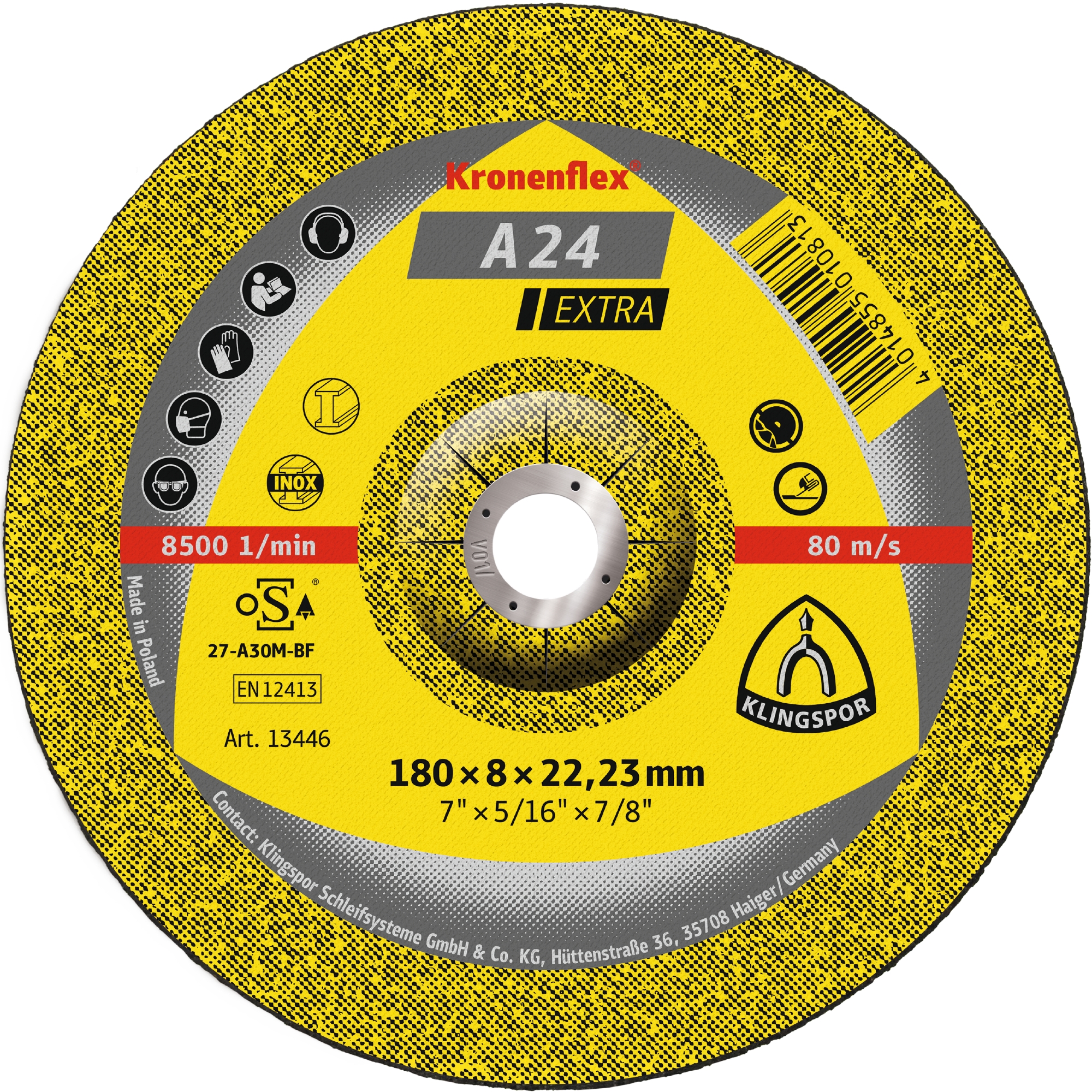 Produkt A 24 EX Schruppscheiben, 100 x 6 x 16 mm gekröpft