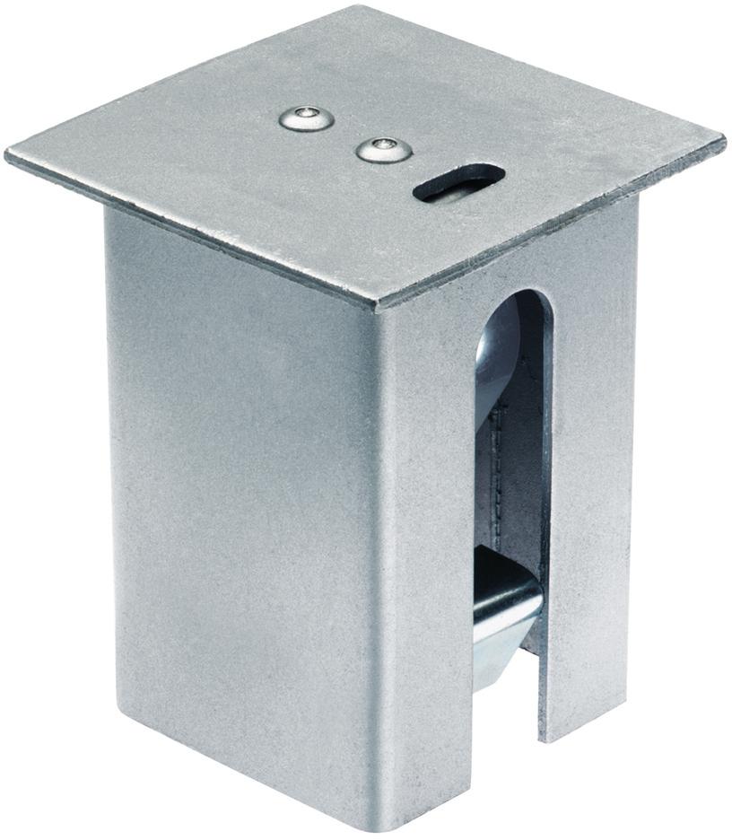 Abdeckkappe für Bodenhülsen, eckig, fvz. Abdeckkappe für Bodenhülsen, eckig, fvz.