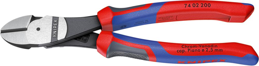 Kraft-Seitenschneider poliert mit Mehrkomponenten-Griffen 140mm KNIPEX