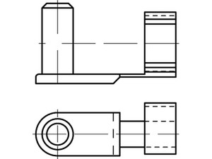 Federklapp-Bolzen ART 88752 ES-Bolzen ES 10 x 20 Stahl gal Zn, f. Gabelköpfe gal Zn S normal
